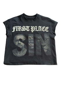 “SIN” Graphic Muscle Top